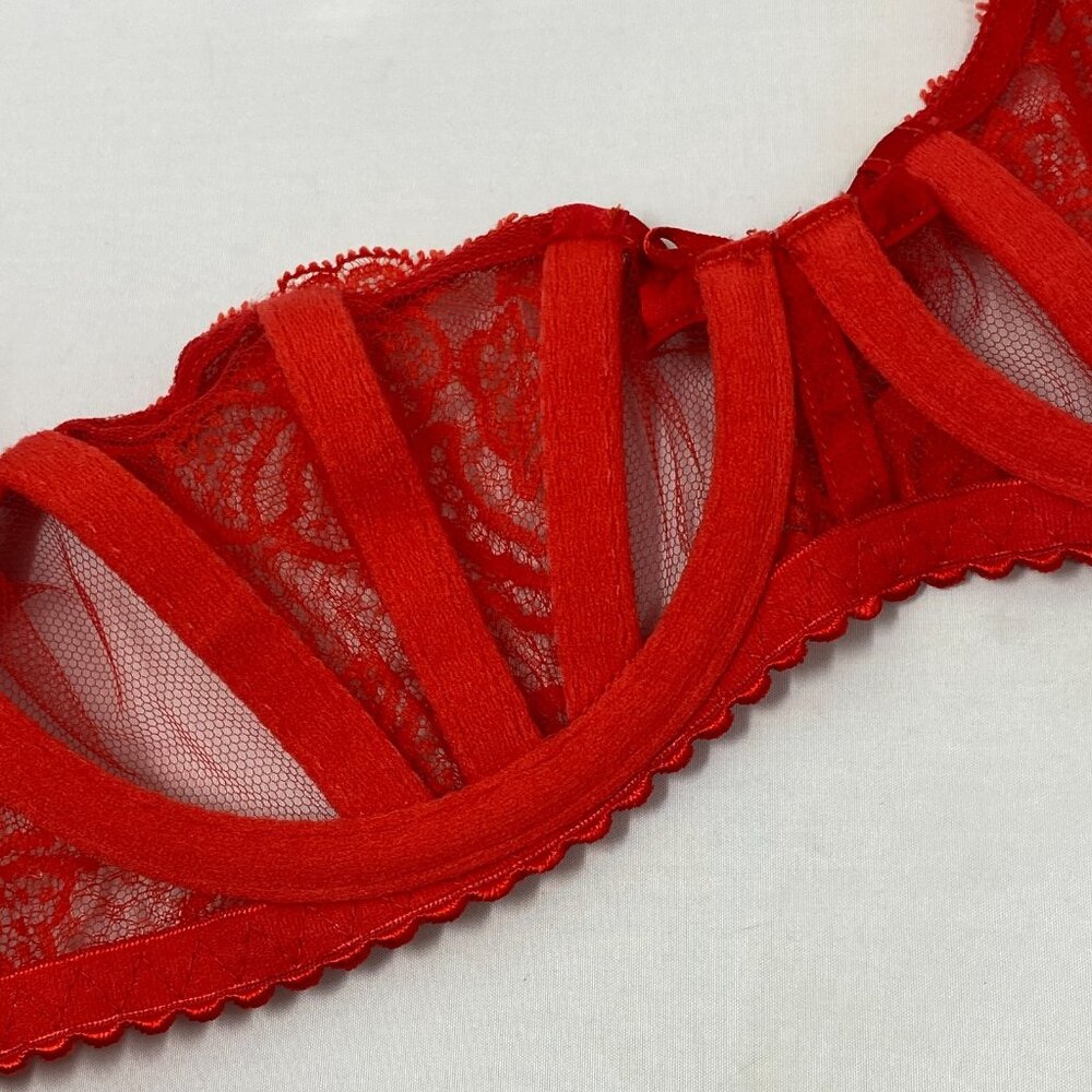Agent Provocateur Rozlyn Red Lace Bra 32B - Picture 15 of 16